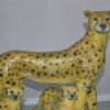 Cheetah Family Bronze Statue on Marble - Size: 24L x 14W x 18H. - NiFAO