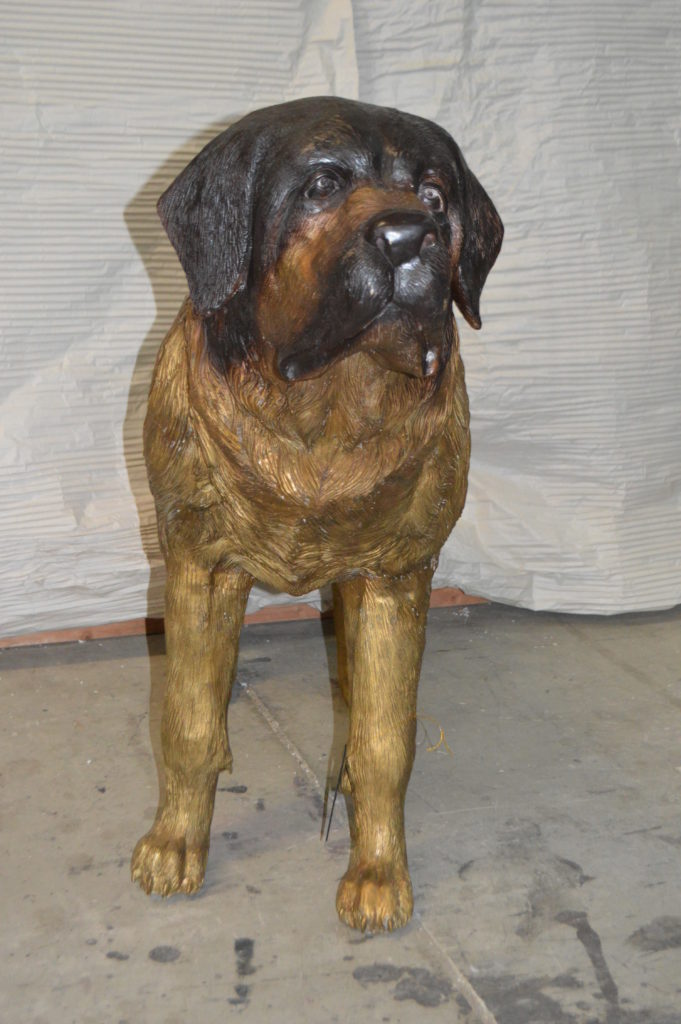 st bernard dog statue