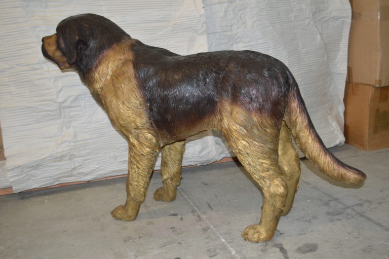 st bernard dog statue