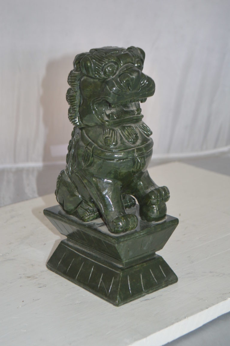 jade foo dog statues