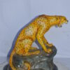 Cheetah Family Bronze Statue on Marble - Size: 24L x 14W x 18H. - NiFAO