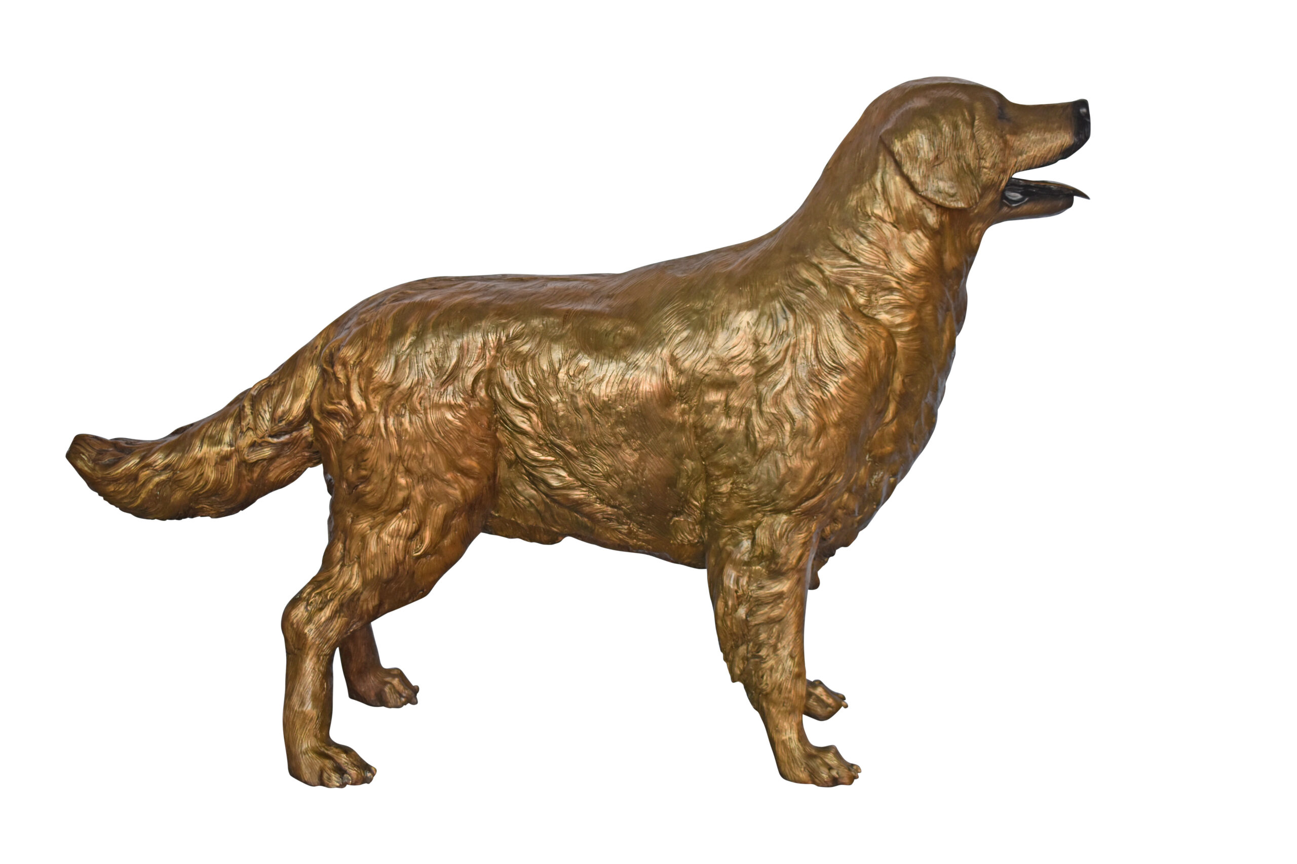 Labrador Retriever Dog Bronze Statue Light Color Finish - Size: 56