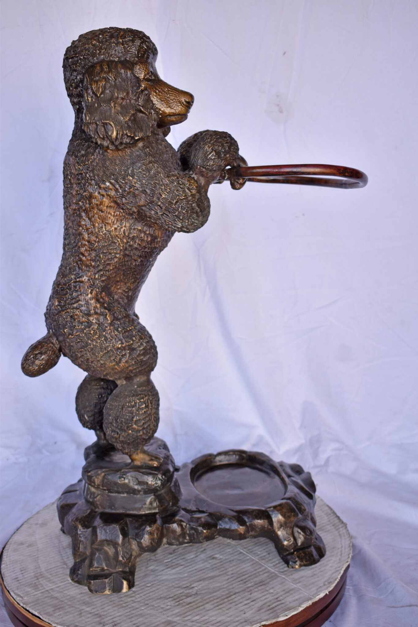 bronze poodle statue