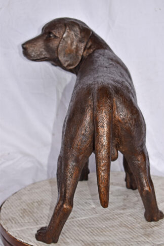 Beagle Dog Standing Made Of Bronze, Statue - Size: 27"L X 14"W X 21"H ...