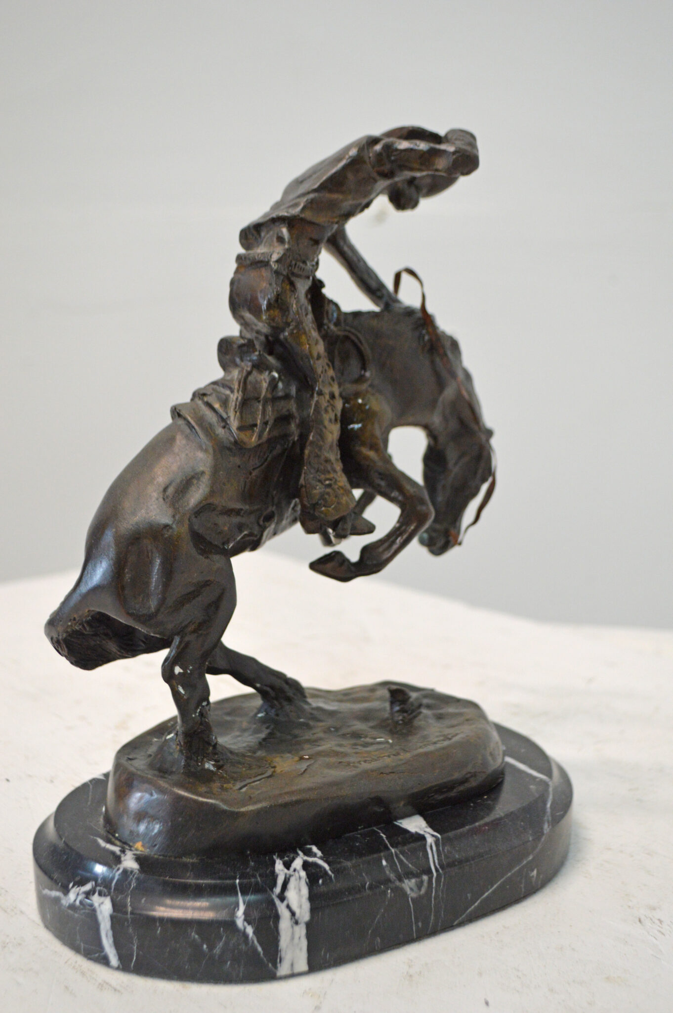 Rattlesnake, a Frederic Remington Replica Bronze Statue - Size 9