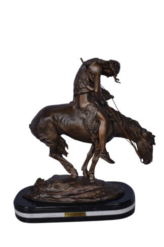End of The Trail, a James Fraser Replica Bronze Statue - Size: 7"L x 20"W x 21"H