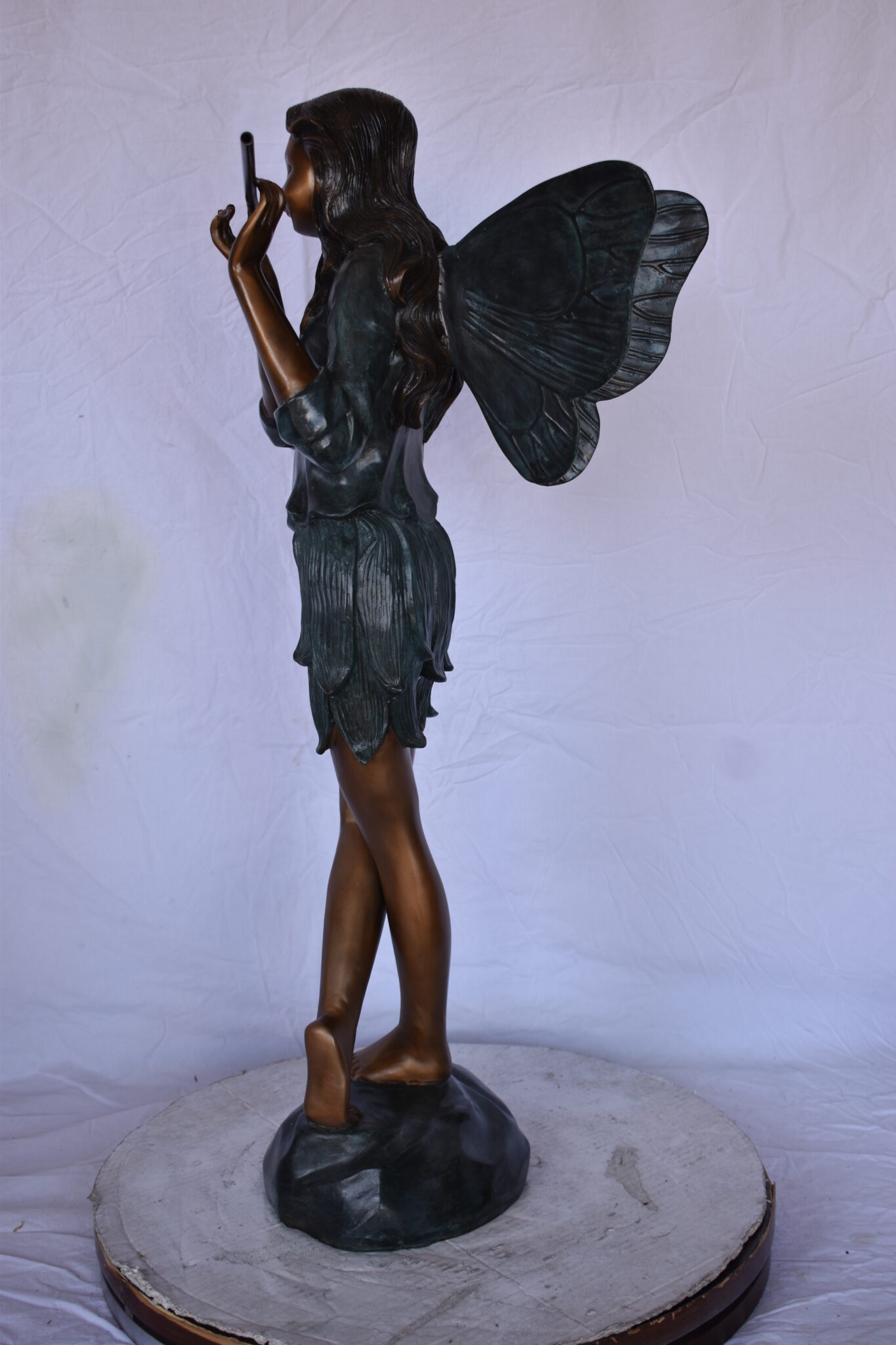 bronze fairy sculpture