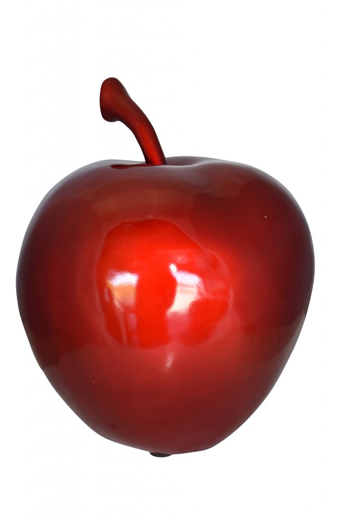 Big Red Apple Made of Resin Statue Size: 15