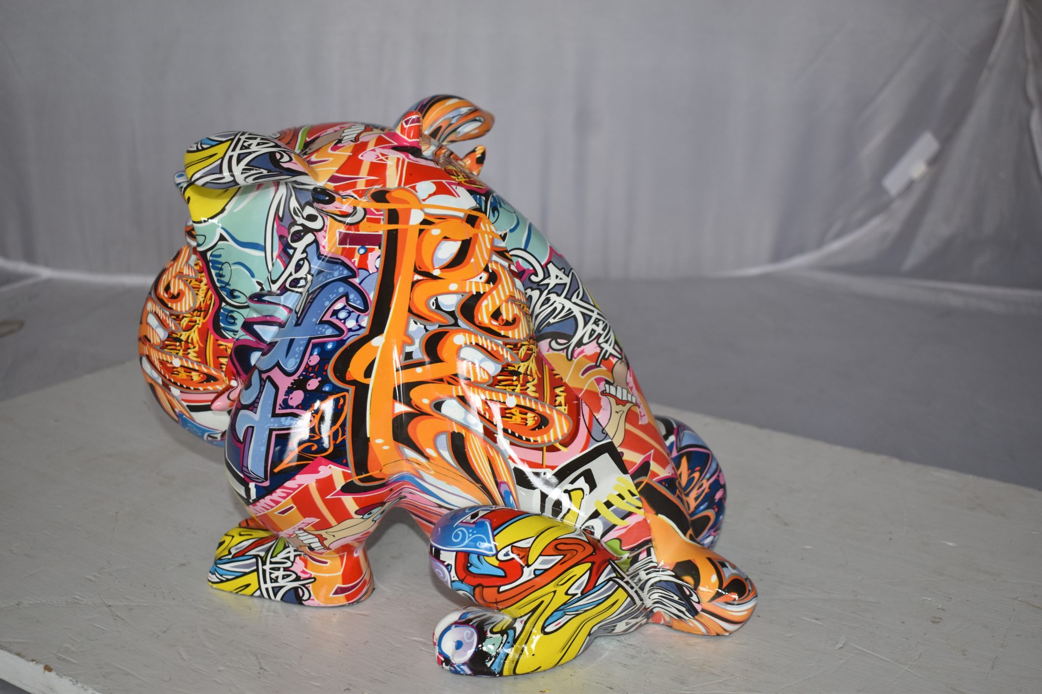 graffiti bulldog ornament