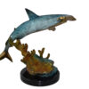 Hammer Shark swimming At Sea Bronze Statue