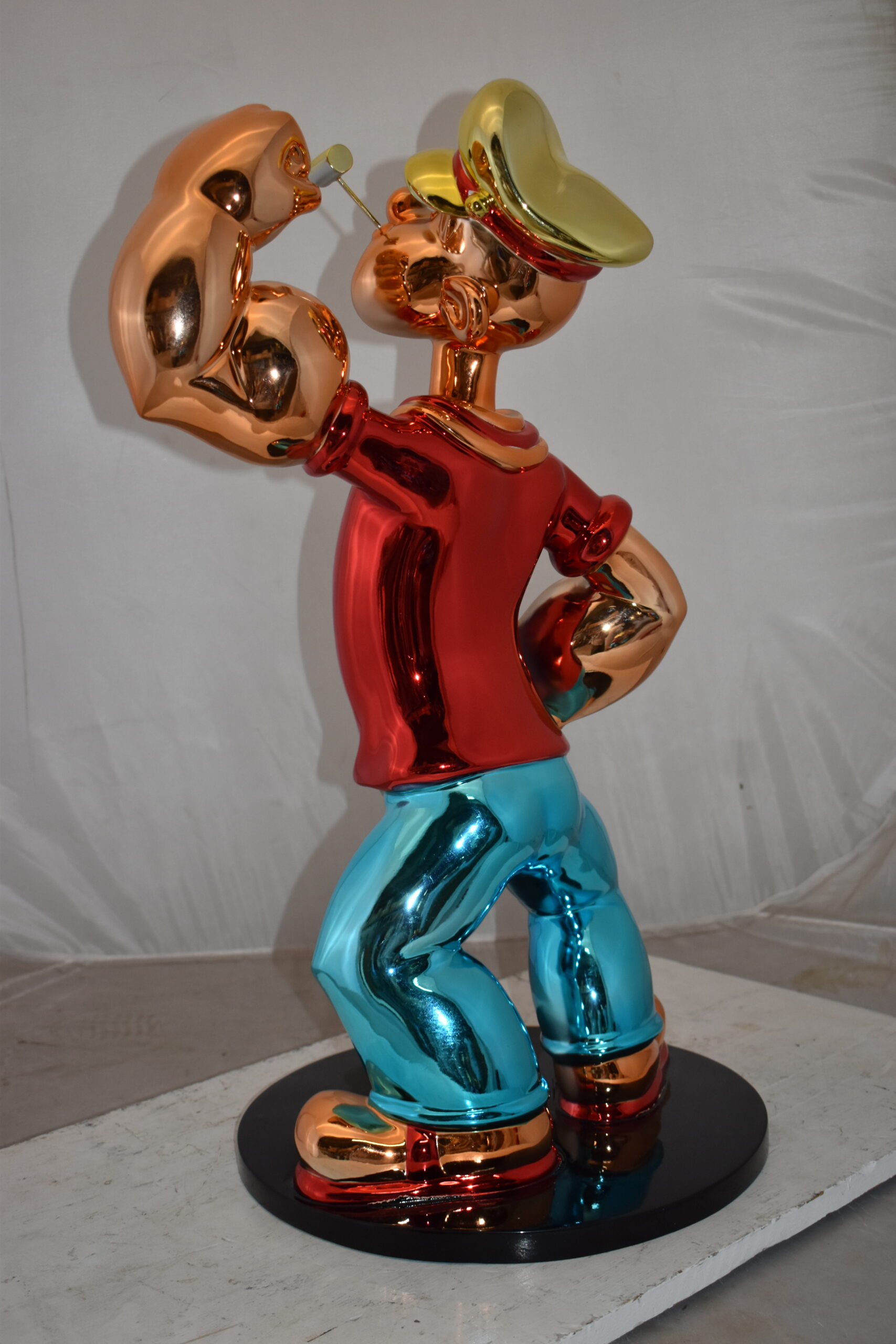 XXL Popeye & Olivia Figurine Collectors Item Shelf Comic Statue Sculpture