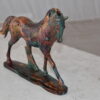 Small Varicolored Roaming Horse Resin Statue