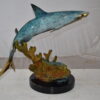 Hammer Shark swimming At Sea Bronze Statue