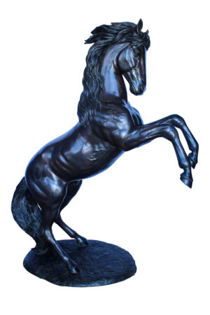 Quarter Horse Rearing, Life Size Bronze Statue, Equestrian Art 72" x 34" x 83"H